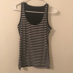 Black and white striped tank top